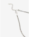 YouBella Silver-Toned & White Silver-Plated Necklace